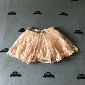 Mini Boden Cream Floral Print Tutu Skirt